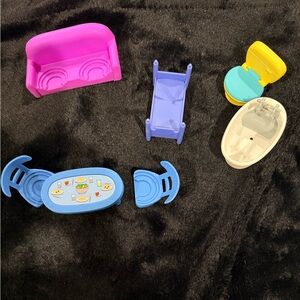 Peppa Pig Replacement Furniture Table Chairs Couch Toilet Tub Bed Lot